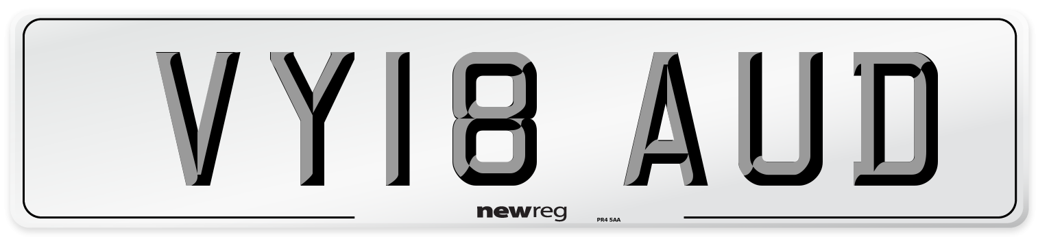 VY18 AUD Number Plate from New Reg